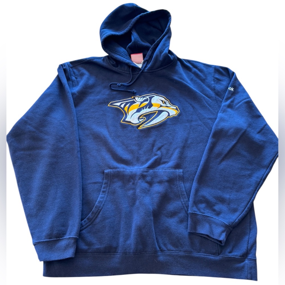 Reebok NHL Nashville Predators Navy Face Off Collection Hoodie M